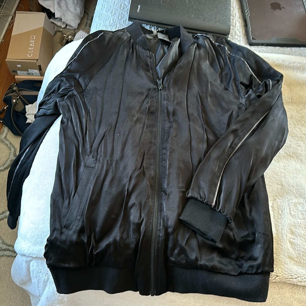 Michael stars satin bomber jacket